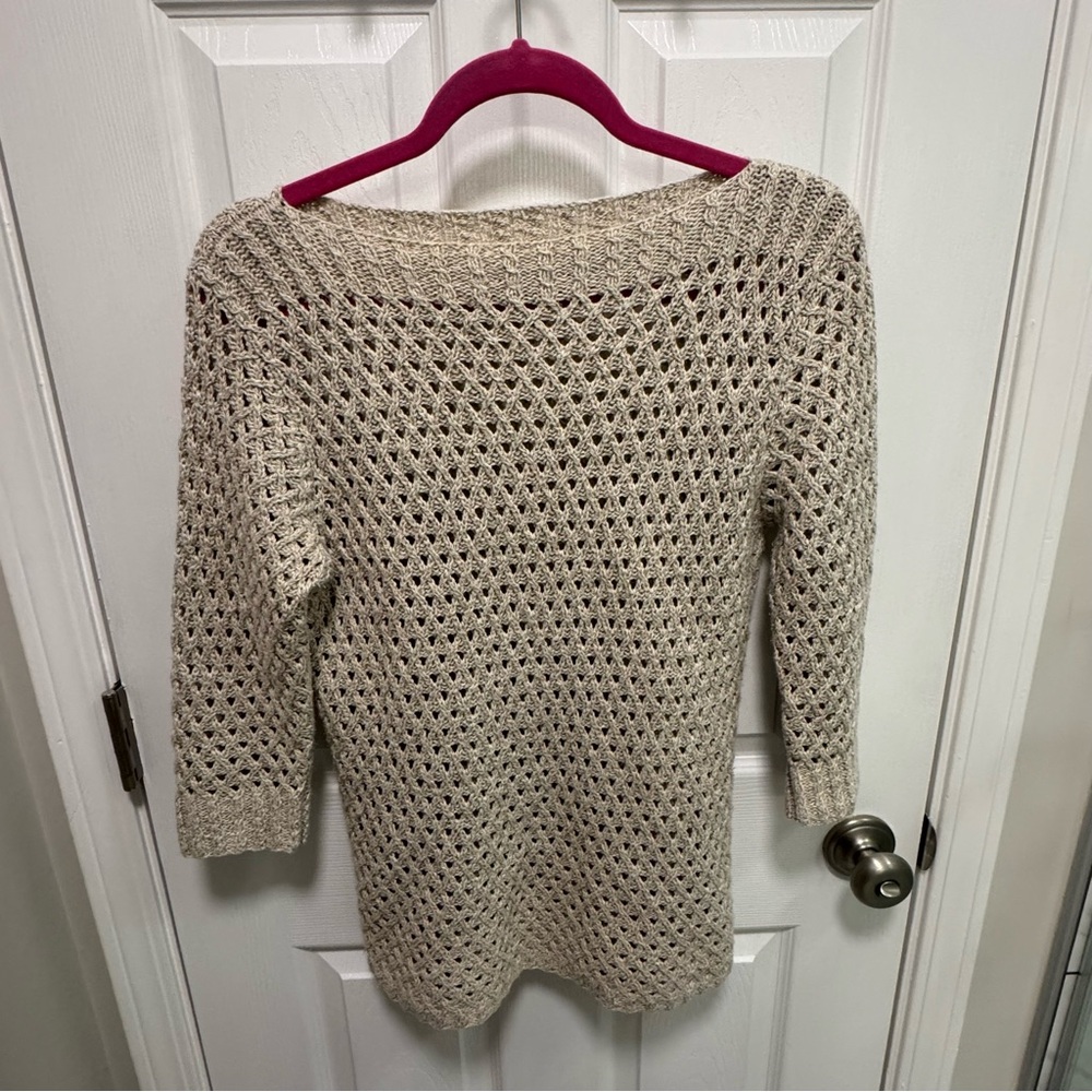 Lauren Ralph Lauren Hand Knit Open Weave Sweater